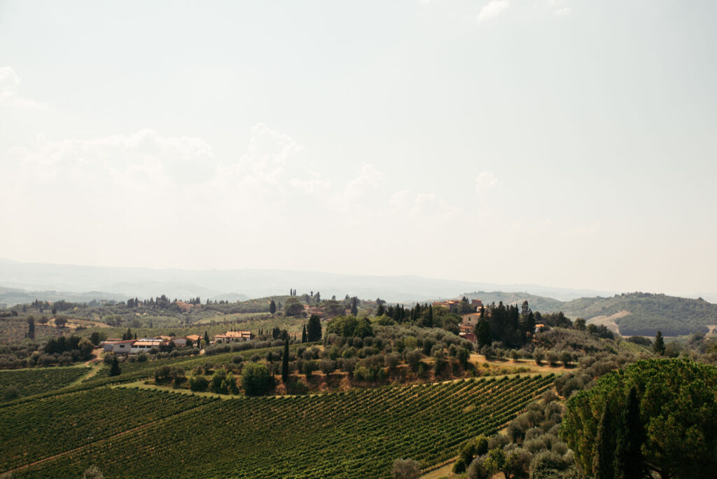 The hills view from Villa il Pozzo in Certaldo, Tuscany