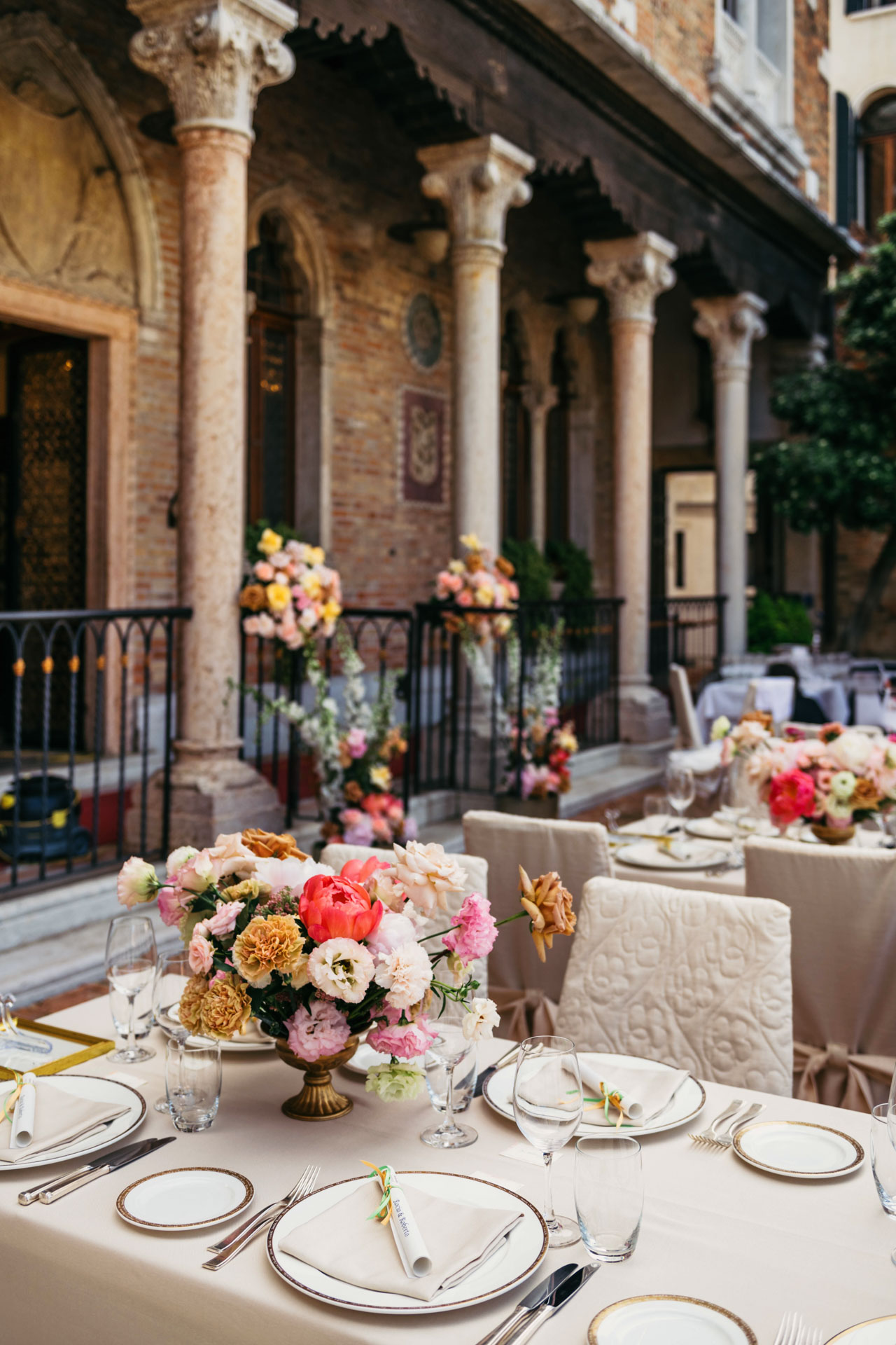 Wedding Table Setting at Hotel Palazzo Stern in Venice