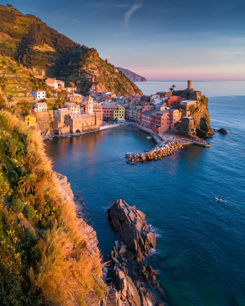 Vernazza, a village of Cinque Terre in Liguria, perfect setting for an intimate elopement