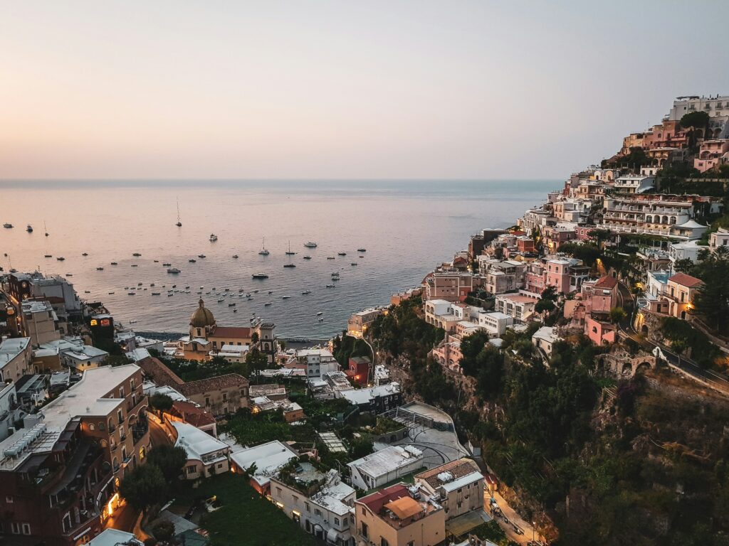 Sunset in Amalfi coast