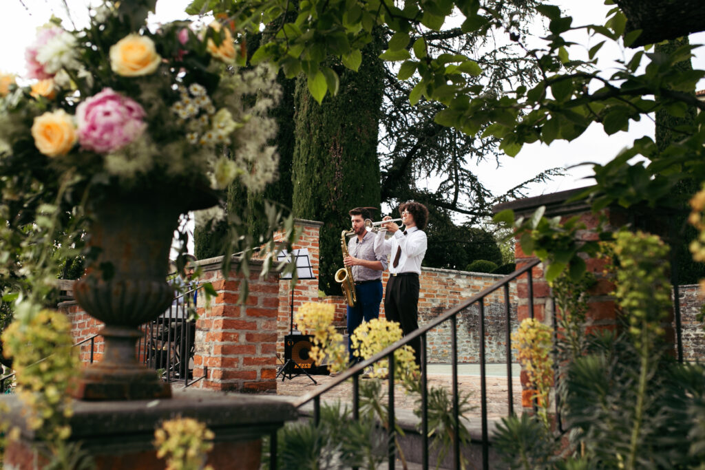 Music band at the wedding ceremony