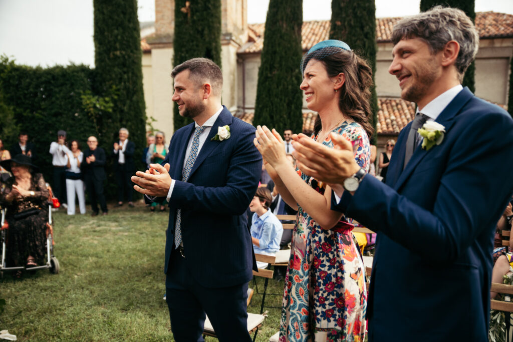 Outdoor wedding ceremony in the Langhe, Italy