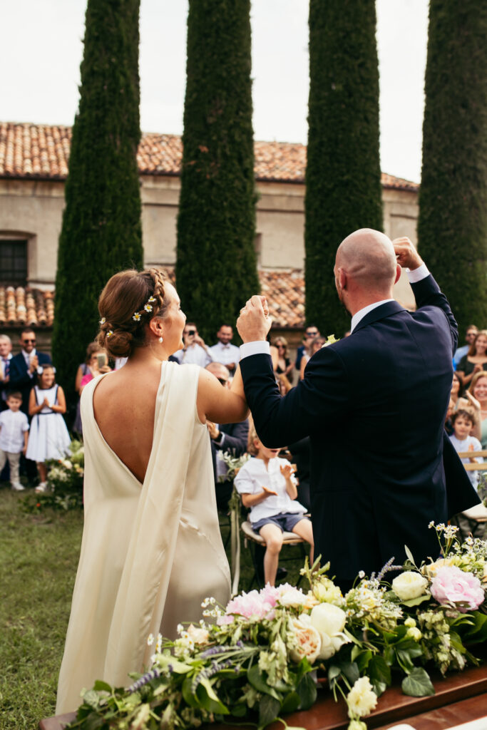 Outdoor wedding ceremony in the Langhe, Italy