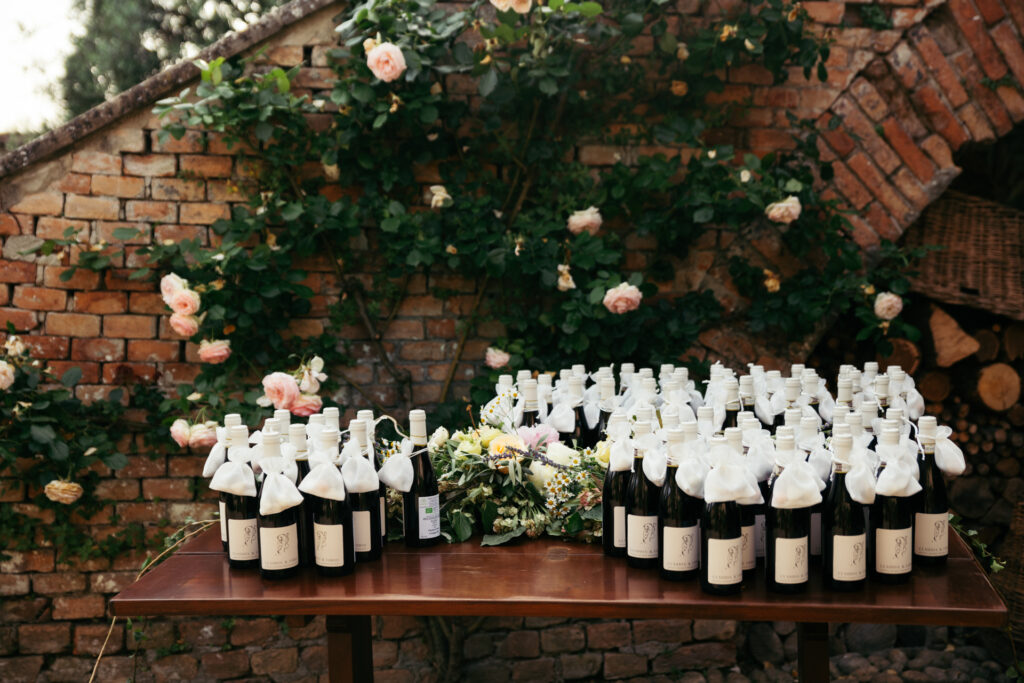 Italian wine wedding favors