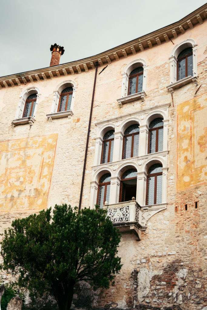 Exterior view of CastelBrando, one of the most romantic castle wedding venues in Italy.